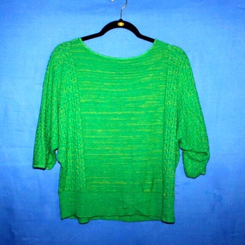 New Directions Knit Sweater - Women's Size M - Green - Dolman Sleeve